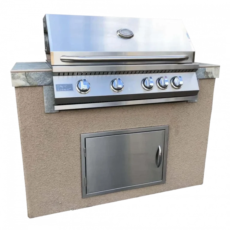 Kokomo Panama 4' BBQ Island with 4 Burner Built In BBQ Grill