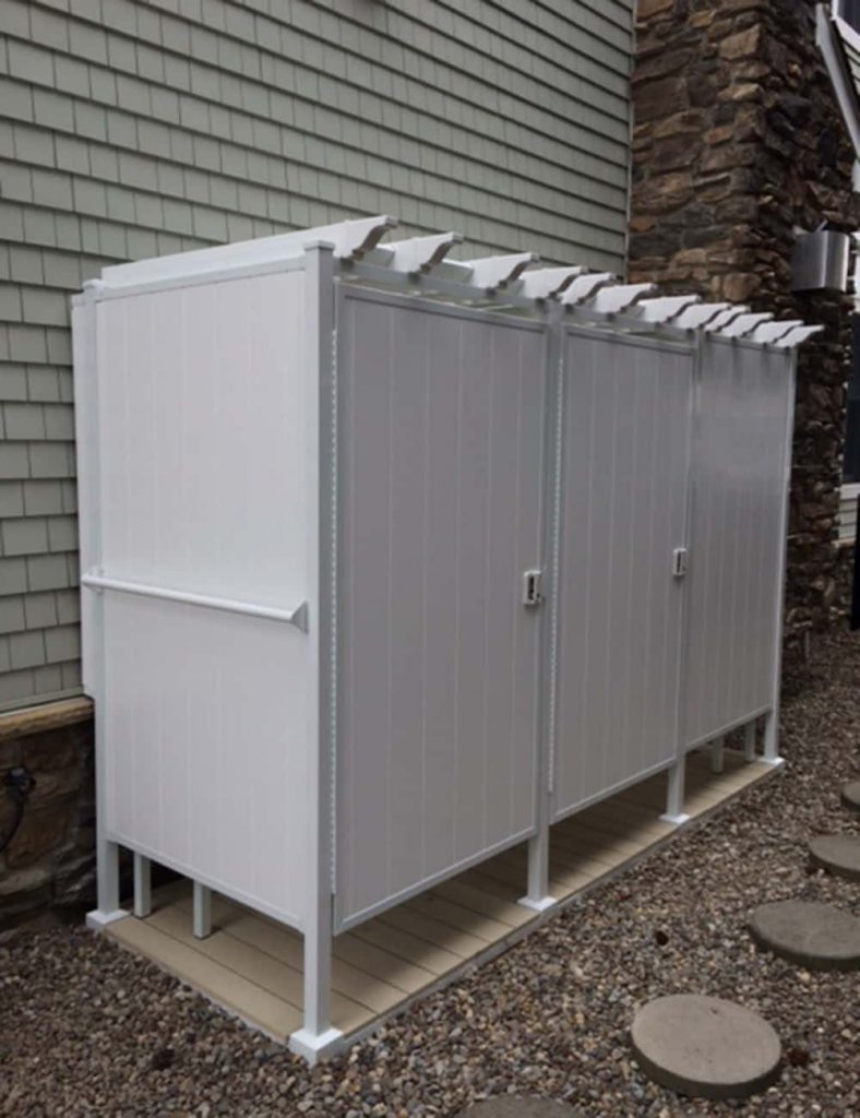 Avcon Enclosures C1 46" - Four Sided Tripple Enclosure 80" White Walls