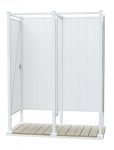 Avcon Enclosures D2 36" X 36" - Three Sided Double Enclosure 80" Walls