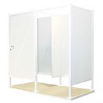 Avcon Enclosures D6 46" X 46" - Four Sided Double Enclosure 72" Walls