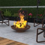 24" Minimalist Wood Burning Steel Firepit