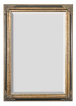 Mini Grand Victorian Mirror 24x36 Antique Gold with Black