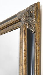 Mini Grand Victorian Mirror 24x36 Antique Gold with Black - Image 3