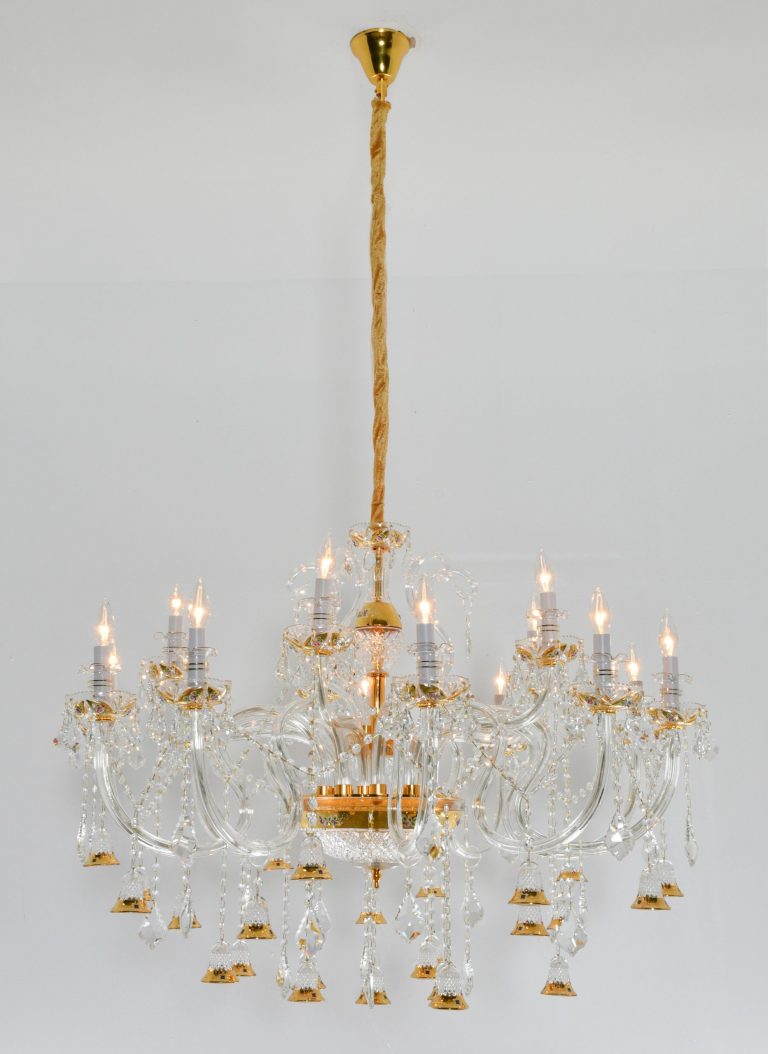 Golden Bell Crystal Chandelier
