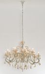 Hollywood Brush 18 light Silver Chandelier