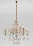 Hollywood Brush 9 light Silver Chandelier