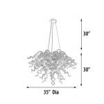 Amber Red Burst Chandelier