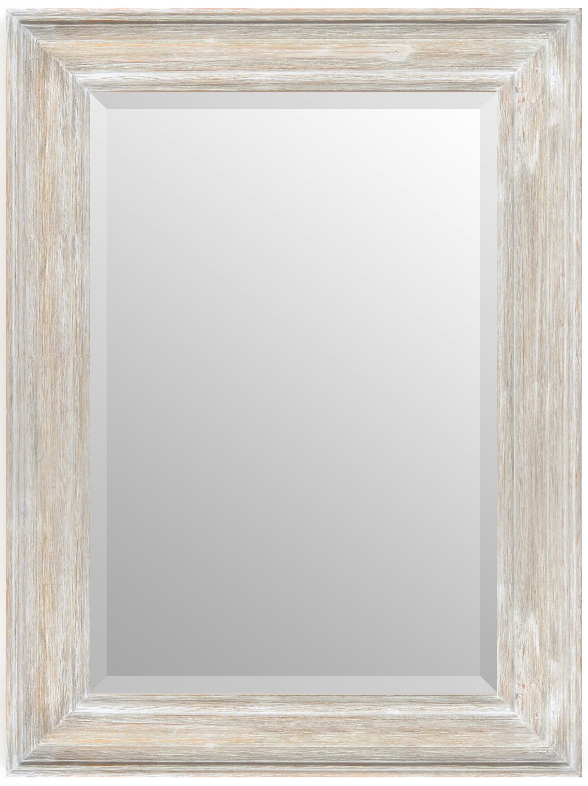 12008490 Misty Woods Mirror 24x36 Distressed White Wash - Image 1