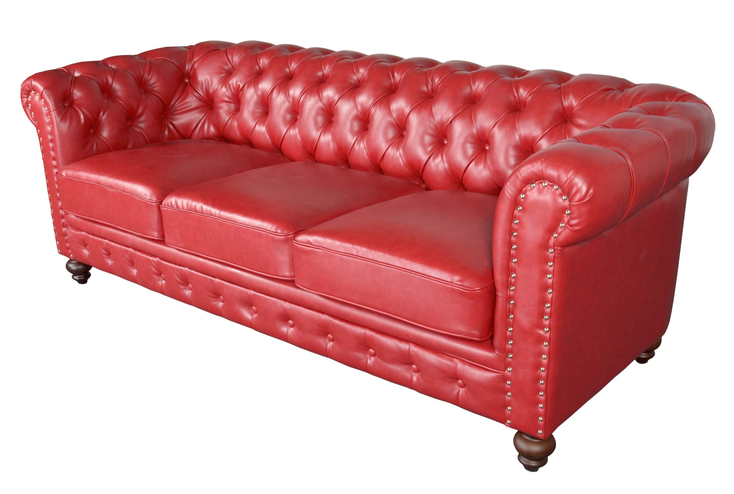12014091 Classic Chesterfield Sofa Red - Image 1