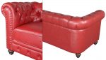 Classic Chesterfield Sofa Red - Image 3