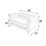 Classic Chesterfield Loveseat Red