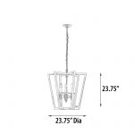 Urban Wood Brass Hexad Chandelier - Image 4