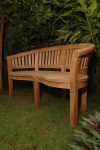 Anderson Teak Curve 3 Seater Bench Extra Thick Wood