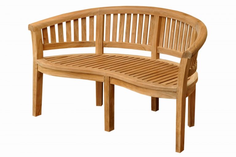 Anderson Teak Curve 3 Seater Bench Extra Thick Wood