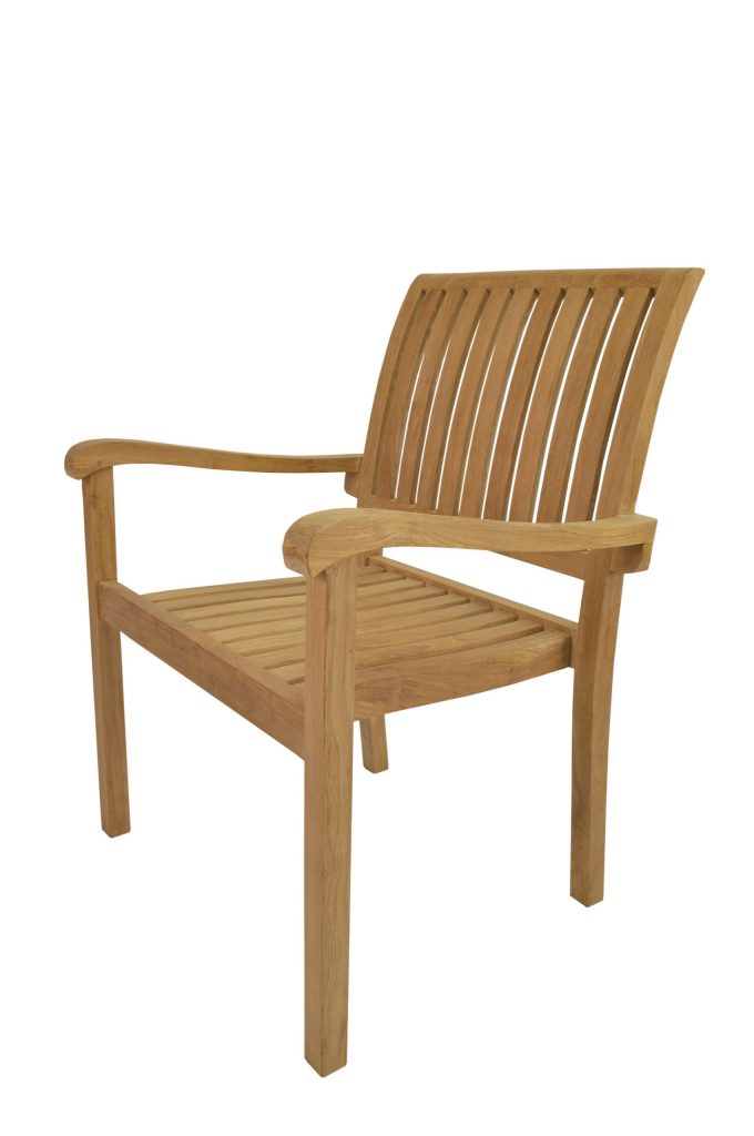 Anderson Teak Aspen Stackable Armchair (Fully Built & 4 pcs in a box)