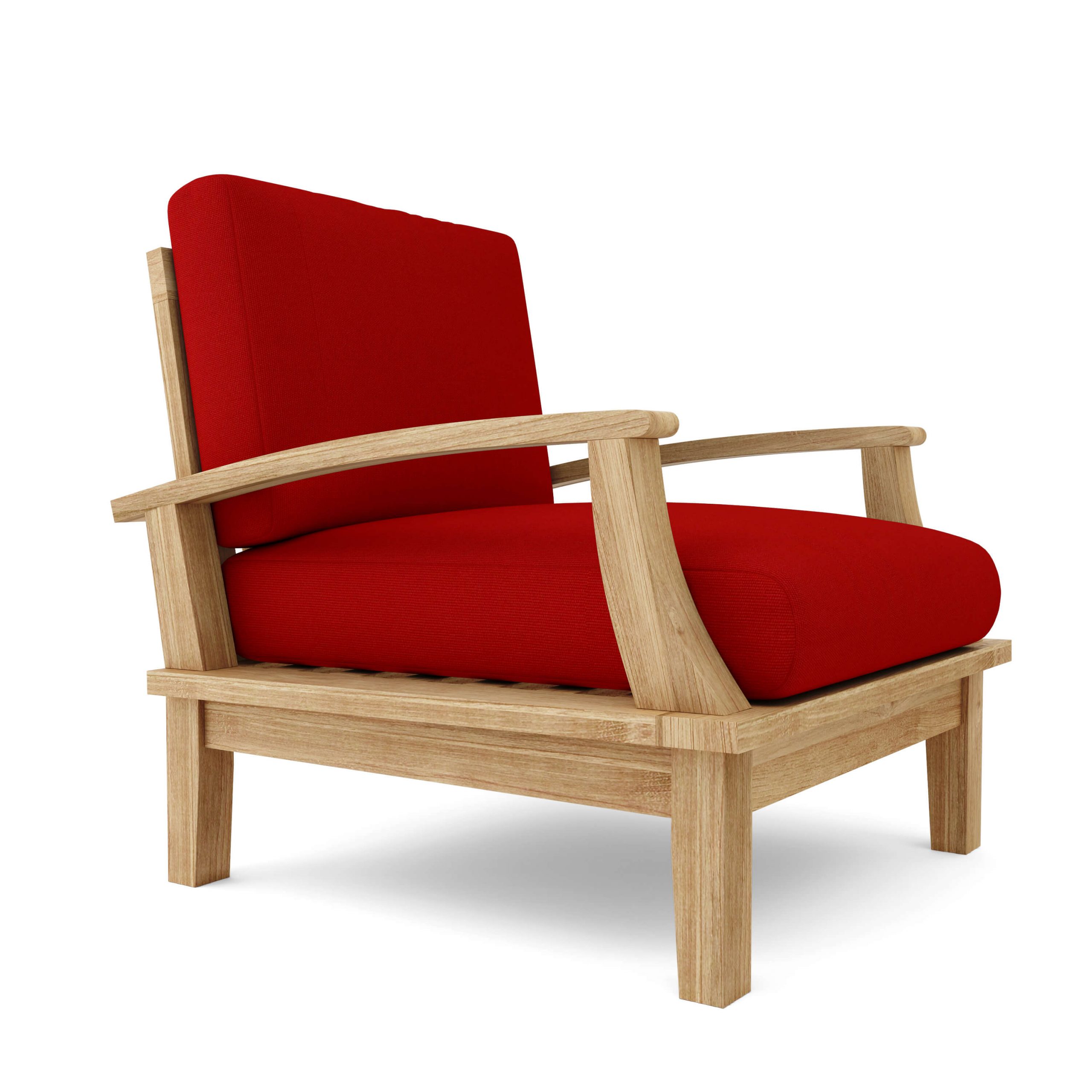DS-101-canvas-jockey-red Anderson Teak Brianna Deep Seating Armchair + Cushion - Image 1