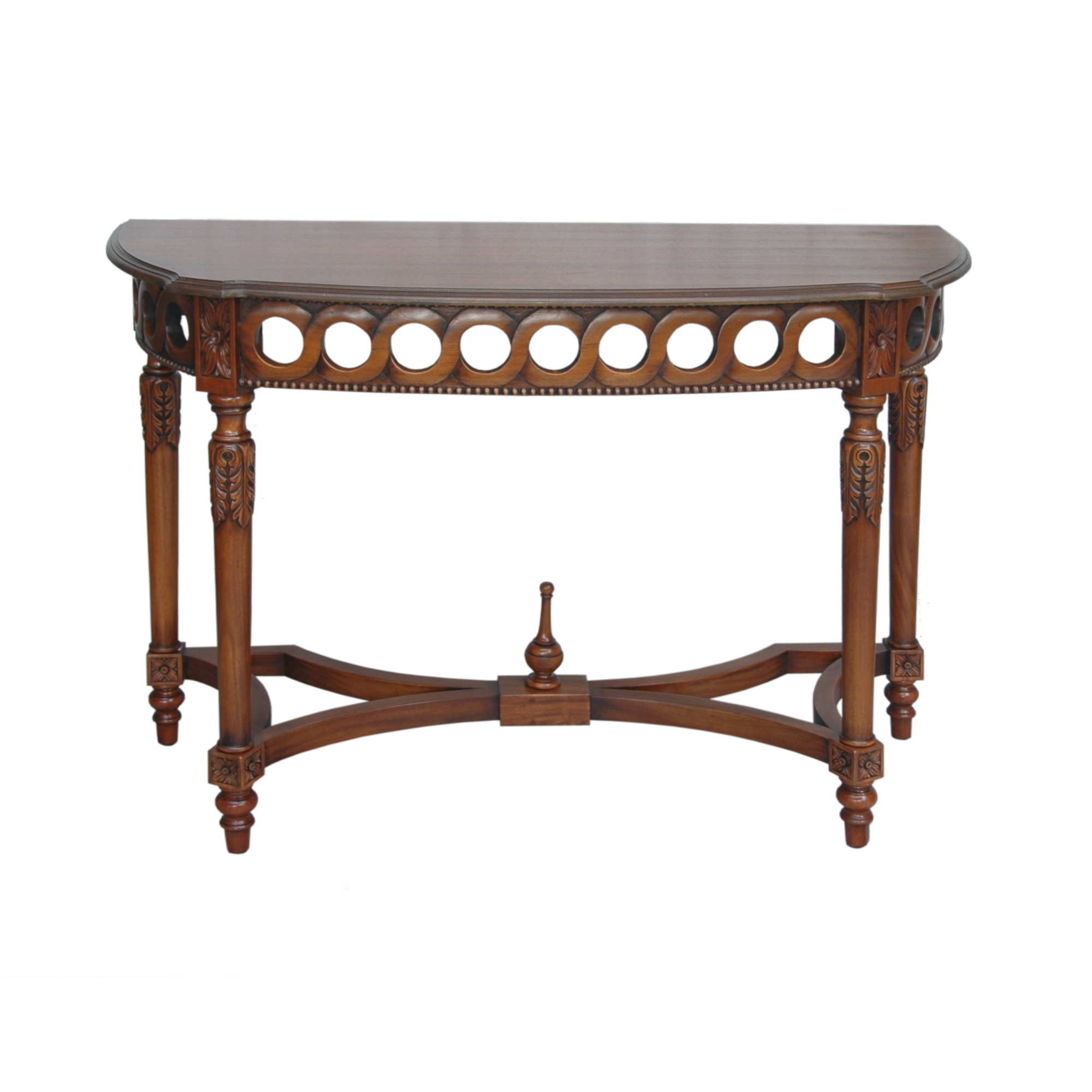HT-101.1 Anderson Teak Neoclassical Demilune Console - Image 1