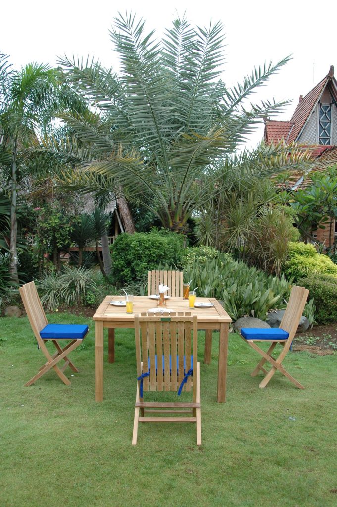 Anderson Teak Windsor Comfort Chair 5-Pieces Folding Dining Set