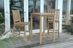 Anderson Teak Bahama Avalon 3-Pieces Square Bar Set - Image 4
