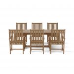 Anderson Teak Bahama Wilshire Armchair 7-Pieces Extension Dining Set - Image 3