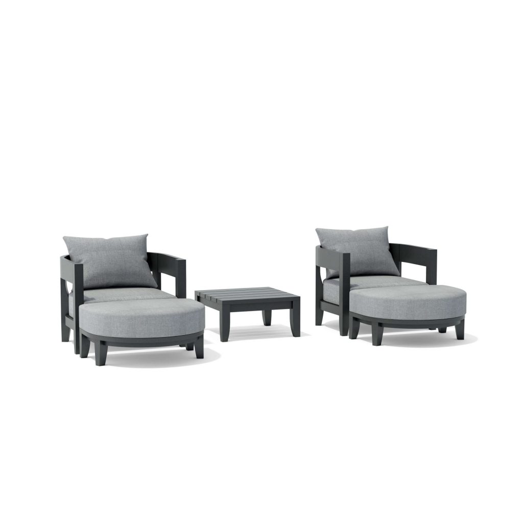Anderson Teak SET-172 5-pc Coronado Aluminum Deep Seating Set