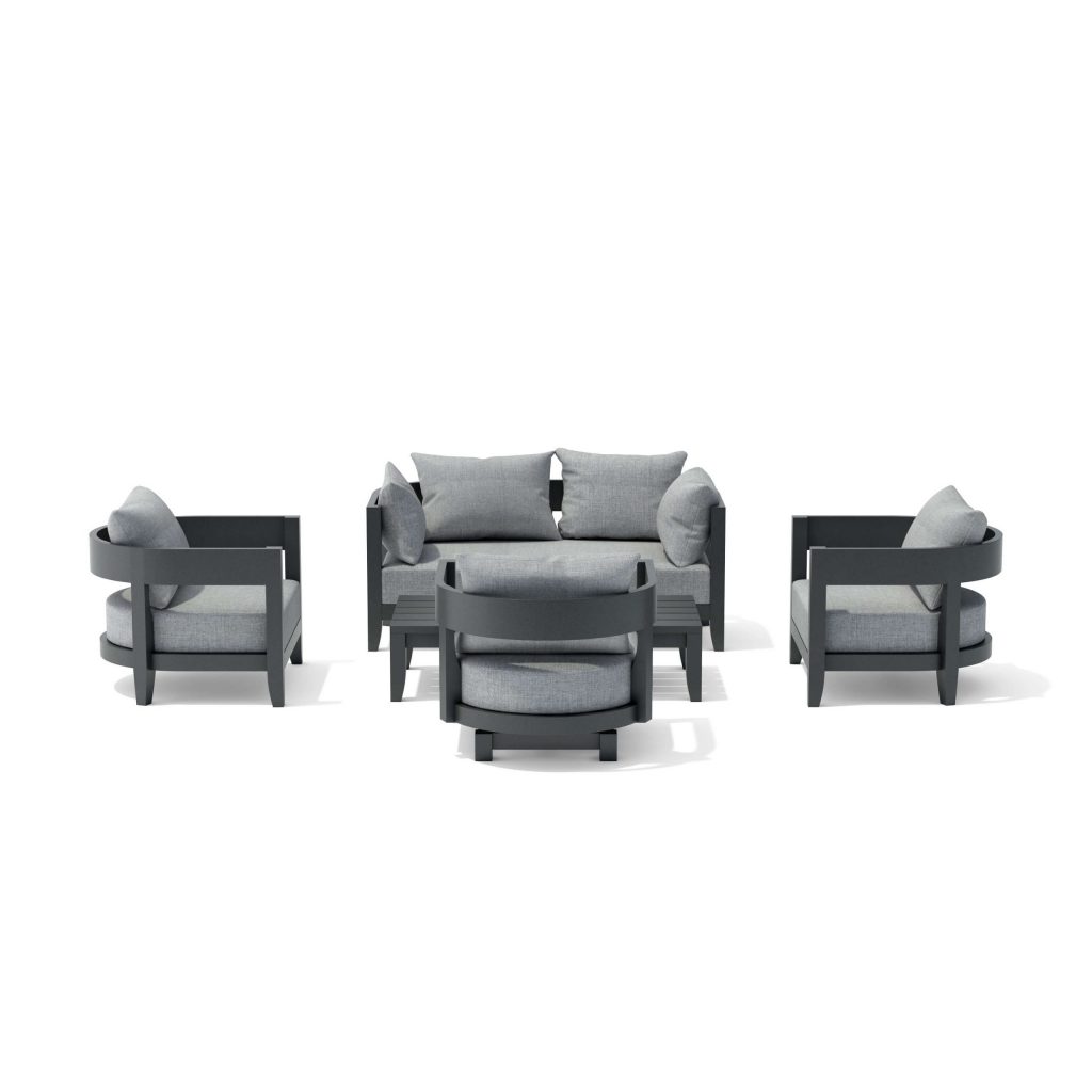 Anderson Teak SET-173 5-pc Coronado Aluminum Deep Seating Set