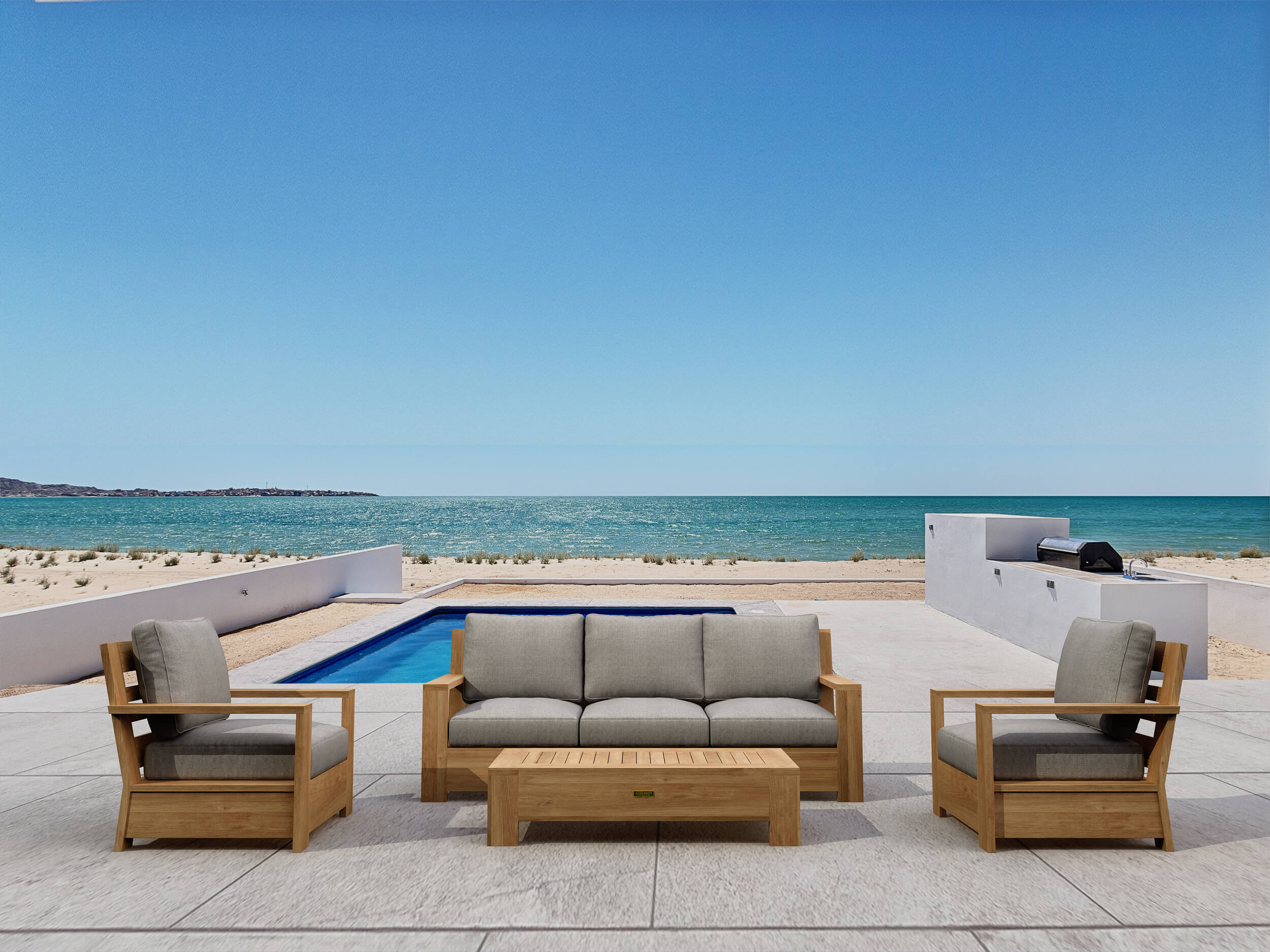 SET-521 Anderson Teak SET-521 4-pc Madera Deep Seating - Image 1