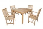 Anderson Teak Windsor Wilshire 5-Pieces Dining Set - Image 6