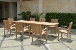 Anderson Teak Bahama Stackable Sahara 9-Pieces Rectangular Dining Set A - Image 2