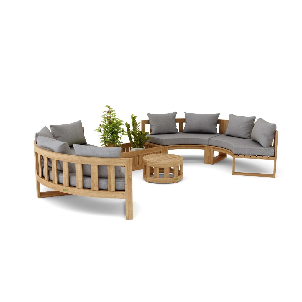 Anderson Teak SET-809 Circular Modular Deep Seating Set