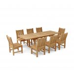 Anderson Teak Bahama Sahara 9-Pieces 8' Rectangular Dining Set - Image 3