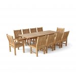 Anderson Teak Bahama Sahara 11-Pieces 8' Rectangular Dining Set - Image 2