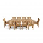 Anderson Teak Bahama Sahara 11-Pieces 8' Rectangular Dining Set - Image 3