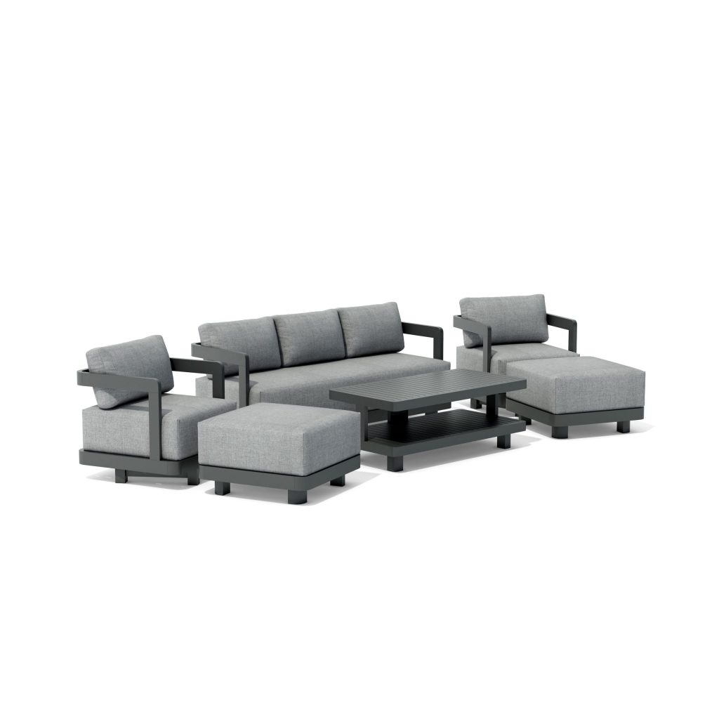 Anderson Teak SET-903-AL 6-pc Granada Aluminum Deep Seating