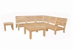 Anderson Teak Riviera Luxe 7-Pieces Modular Set With Rectangular Table B - Image 9