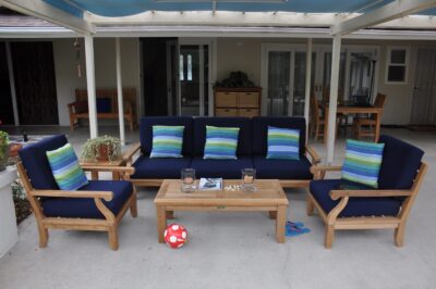 Anderson Teak Riviera Luxe 7-Pieces Modular Set With Rectangular Table B