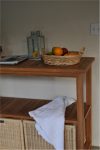 Anderson Teak Towel Console w/ 2 Shelves Table