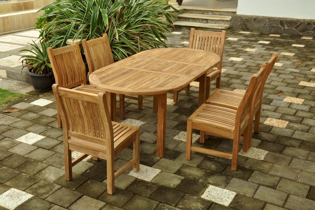Anderson Teak Bahama Sahara 7-Pieces 8' Rectangular Dining Set