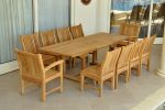 Anderson Teak Bahama Sahara 11-Pieces 8' Rectangular Dining Set - Image 4