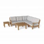 Anderson Teak Riviera Luxe 7-Pieces Modular Set with Square Tables - Image 2