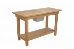 Anderson Teak Nautilus Console Table w/ SS Container - Image 2