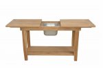 Anderson Teak Nautilus Console Table w/ SS Container
