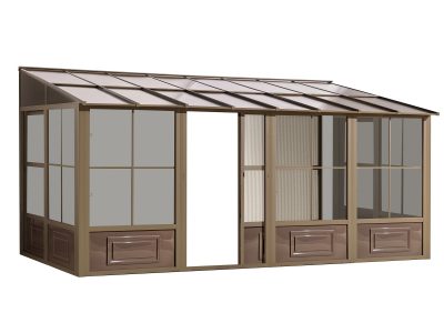 Wall-Mounted-Sand-Polycarbonated-8×16-W1608-12-bare-structure-gazebo