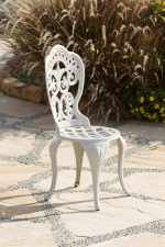 Fiesta Outdoor Aluminum Ecru 3 Piece Bistro Set - Image 4