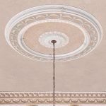 Blanco Wreath Round Chandelier Ceiling Medallion 63