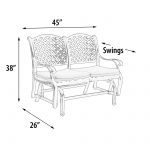 Savannah Outdoor Aluminum Bench Glider - Image 4