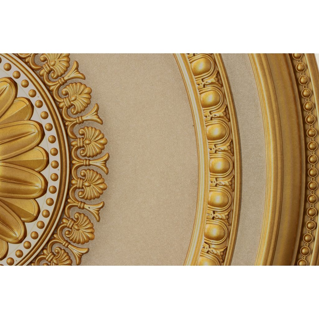 Gold Beige Round Ceiling Medallion 47