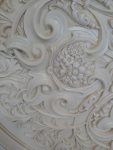 Alluring Carved Cream Round Ceiling Medallion 72 Inch Diameter