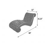 Botswana Dark Brown Micro Leather Chaise