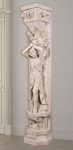 Roman Girl Pilaster Stone Cast